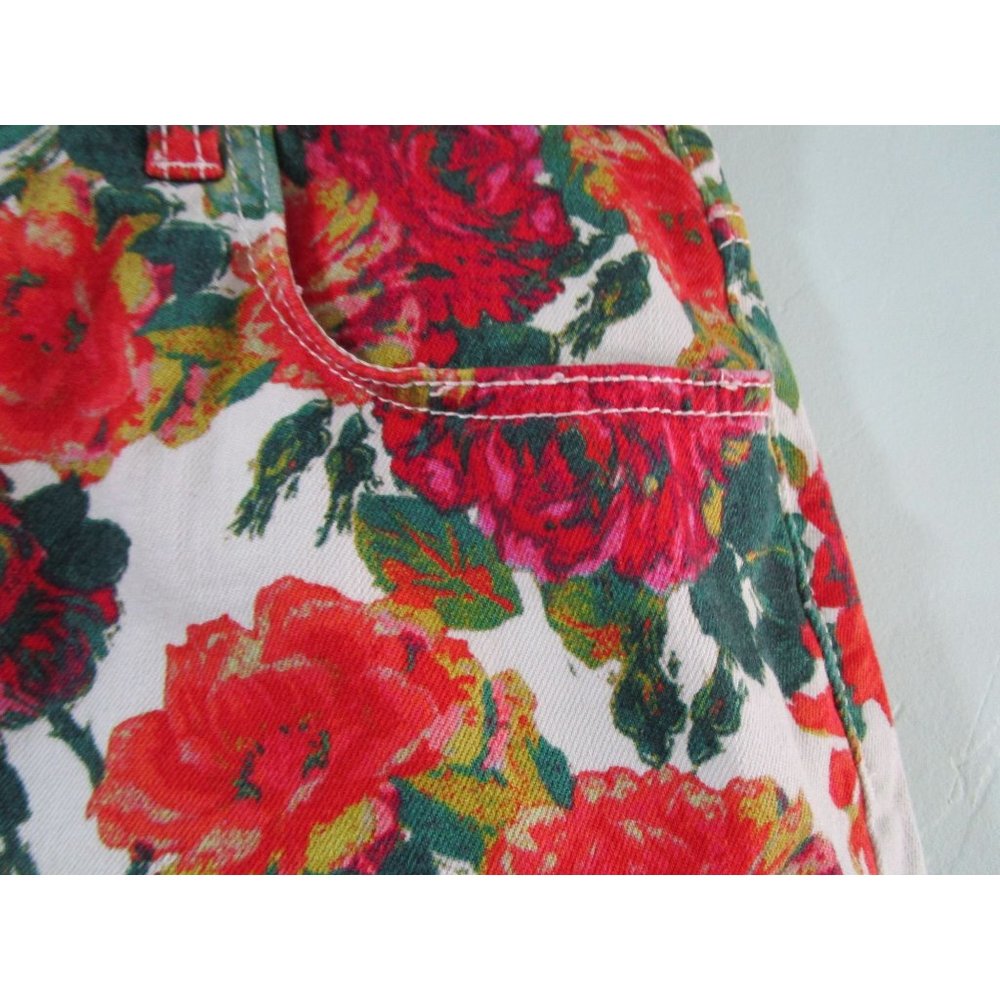 Maeve by Antrhopologie Rose Garden Floral Fringed Hem Skirt Ladies 10 GUC - Picture 9 of 16
